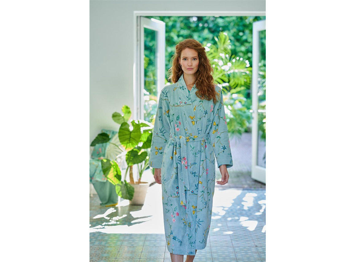 PIP Studio badjas Les Fleurs blauw PIP Studio badjas Les Fleurs blauw