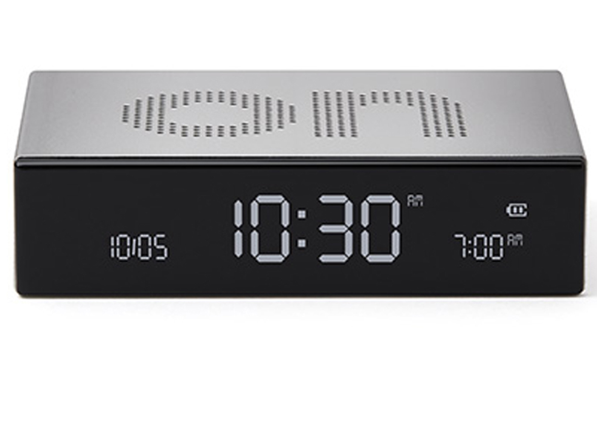 Lexon wekker Flip Premium silver Lexon wekker Flip Premium silver