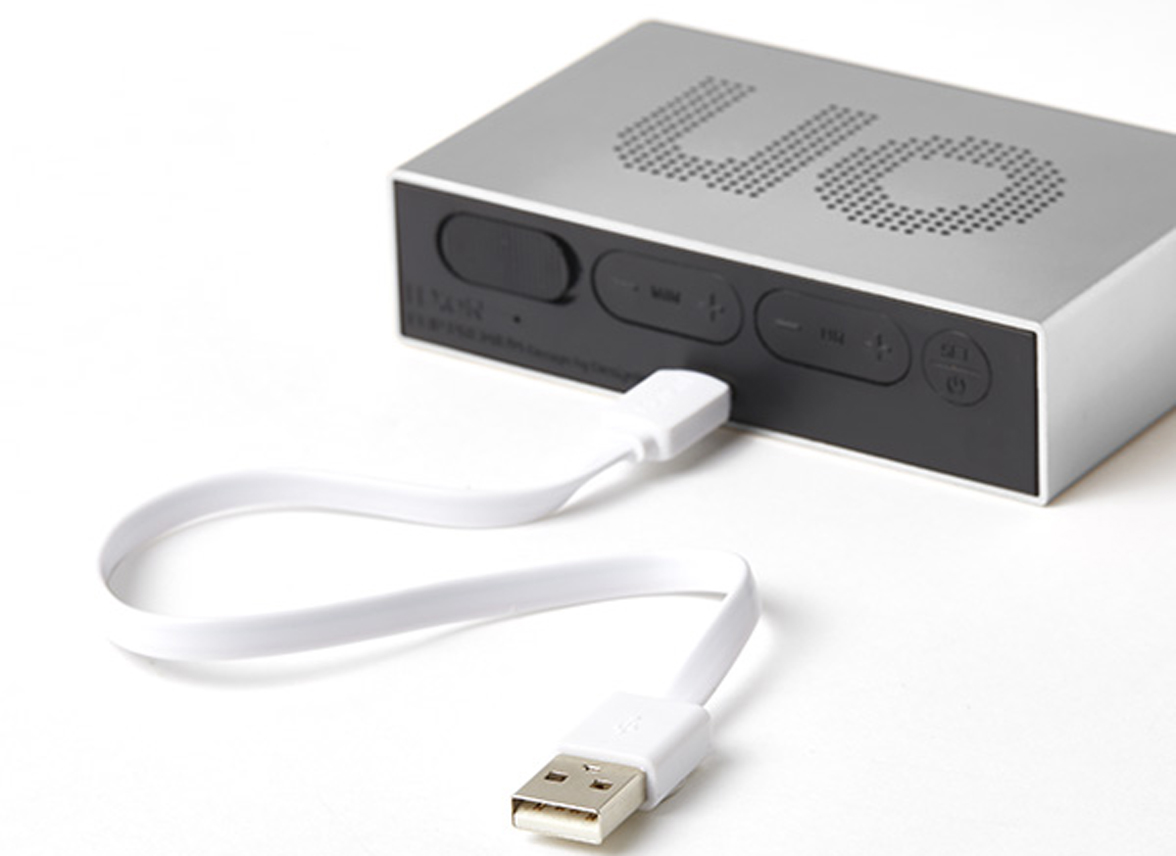 Lexon wekker Flip Premium silver Lexon wekker Flip Premium silver