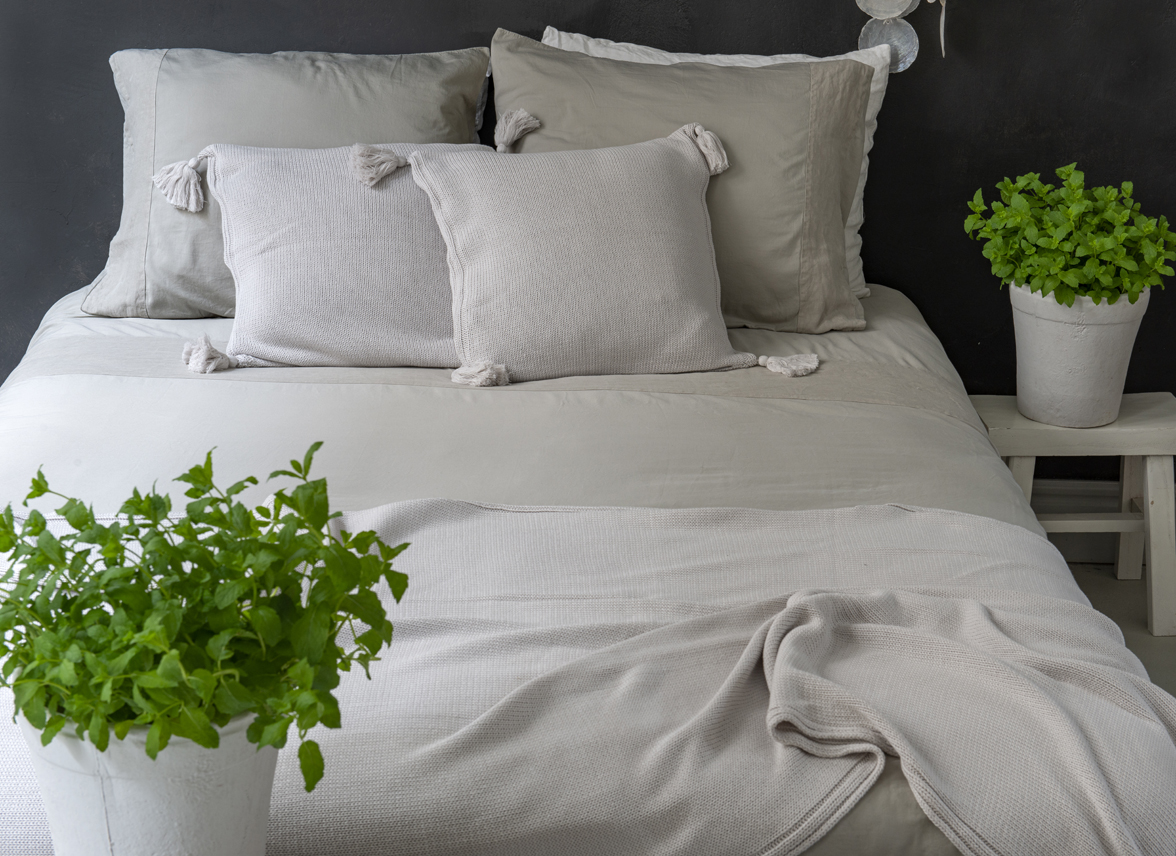 House in Style dekbedovertrek Como taupe House in Style dekbedovertrek Como taupe