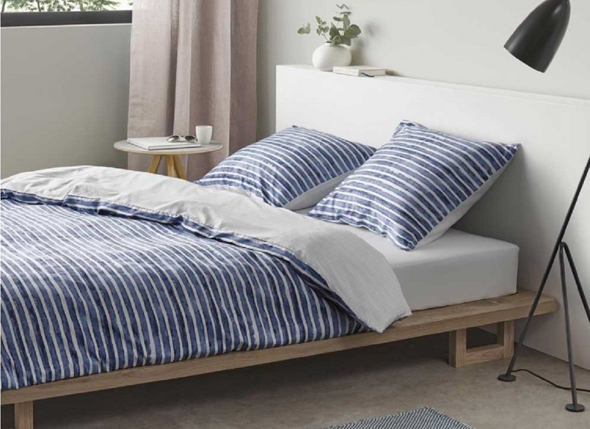 Marc O Polo dekbedovertrek Veln blauw Morpheus Beddengoed marc opolo dekbedovertrek veln blauw