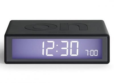 Lexon wekker Flip dark grey