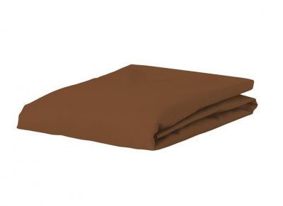 Essenza Home hoeslaken katoen satijn, leather brown