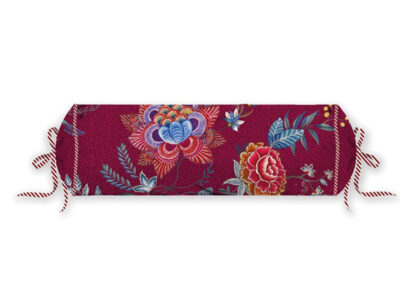 Pip Studio rolkussen Flower Festival dark red