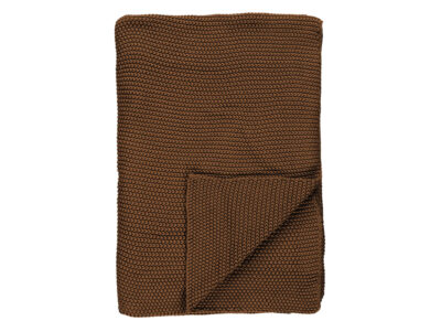 Marc 'O Polo plaid Nordic knit toffee brown