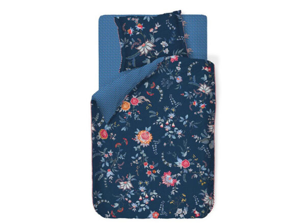 Pip Studio dekbedovertrek Flower Festival dark blue