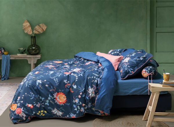 Pip Studio dekbedovertrek Flower Festival dark blue