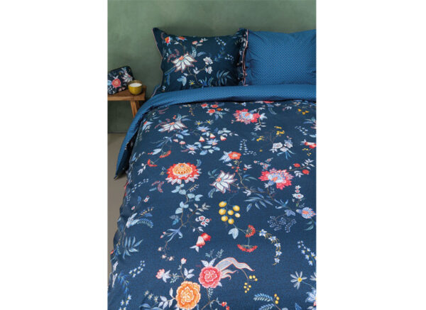 Pip Studio dekbedovertrek Flower Festival dark blue