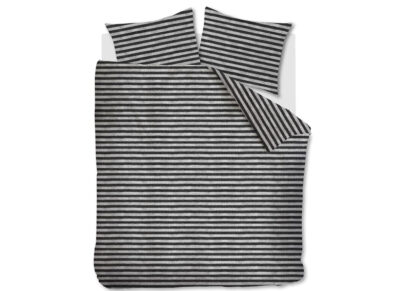 Ariadne at Home dekbedovertrek Knit Stripes zwart wit