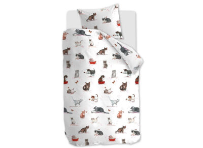 Beddinghouse Kids dekbedovertrek Cute Cats multi