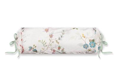 Pip Studio Kawai flower rolkussen white