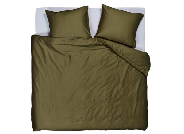 Beddinghouse dekbedovertrek Conscious olive green