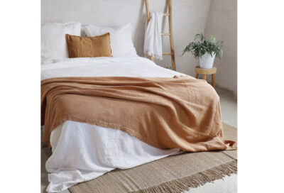 Passion for Linen plaid Leros cognac