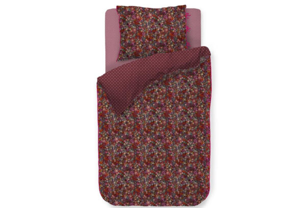 Pip Studio dekbedovertrek Tutti i Fiori dark red