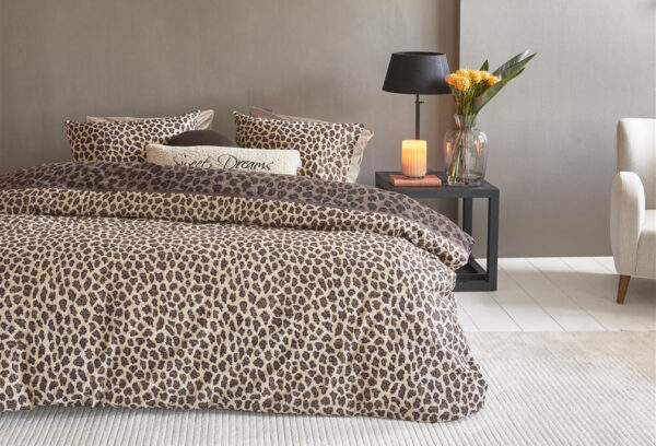 Riviera Maison dekbedovertrek Cheetah brown