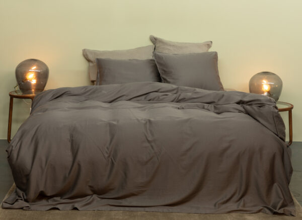 Morph Design dekbedovertrek Plain dark grey
